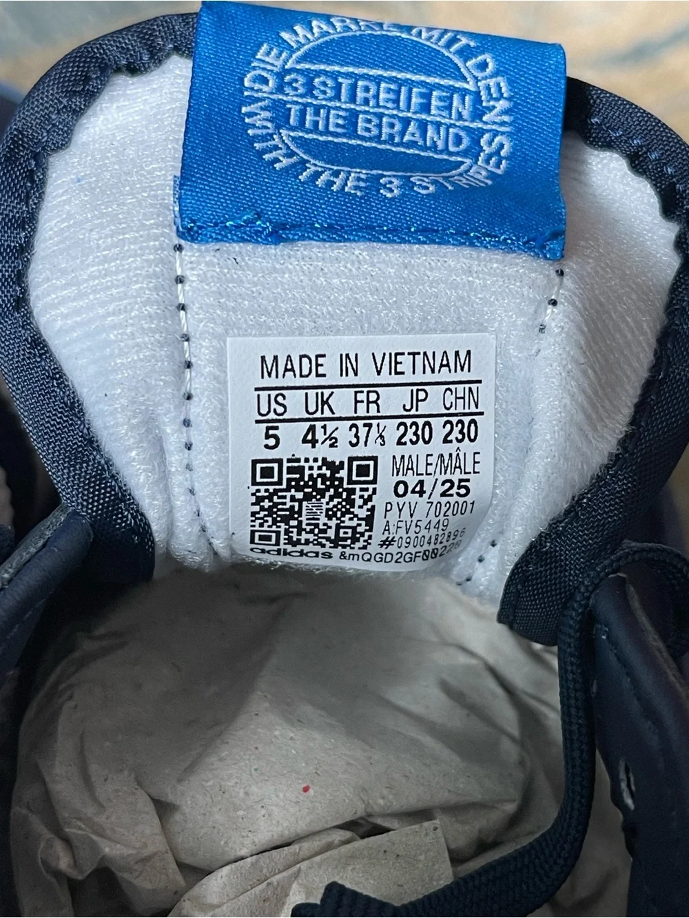 adidas Navy & White Terry Fox Orion Sneakers